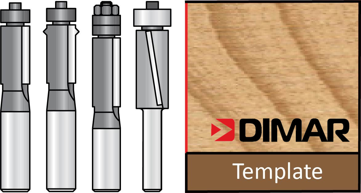 Dimar - Flush Trim Bits - 2 flutes - Tige 1/2" | Product