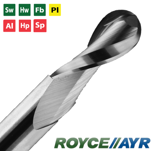 Royce//Ayr - R52-234/334 Upcut Ballnose 2 Flute | Produit