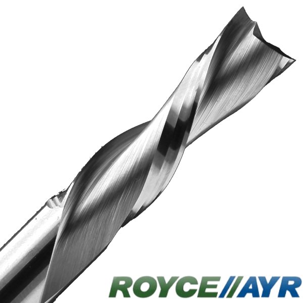 Royce//Ayr - R57-222/322 Downcut Spiral 2 Flute - D: 1/8" B: 3/4" d: 1/4" L: 2-1/2"